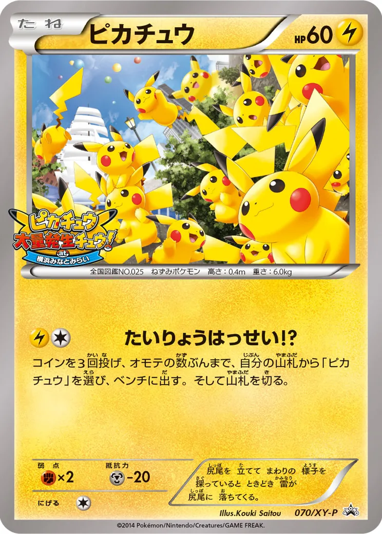 ピカチュウ: プロモ (開封済) [XY-P 070/XY-P](プロモーションカード「XY-P」)